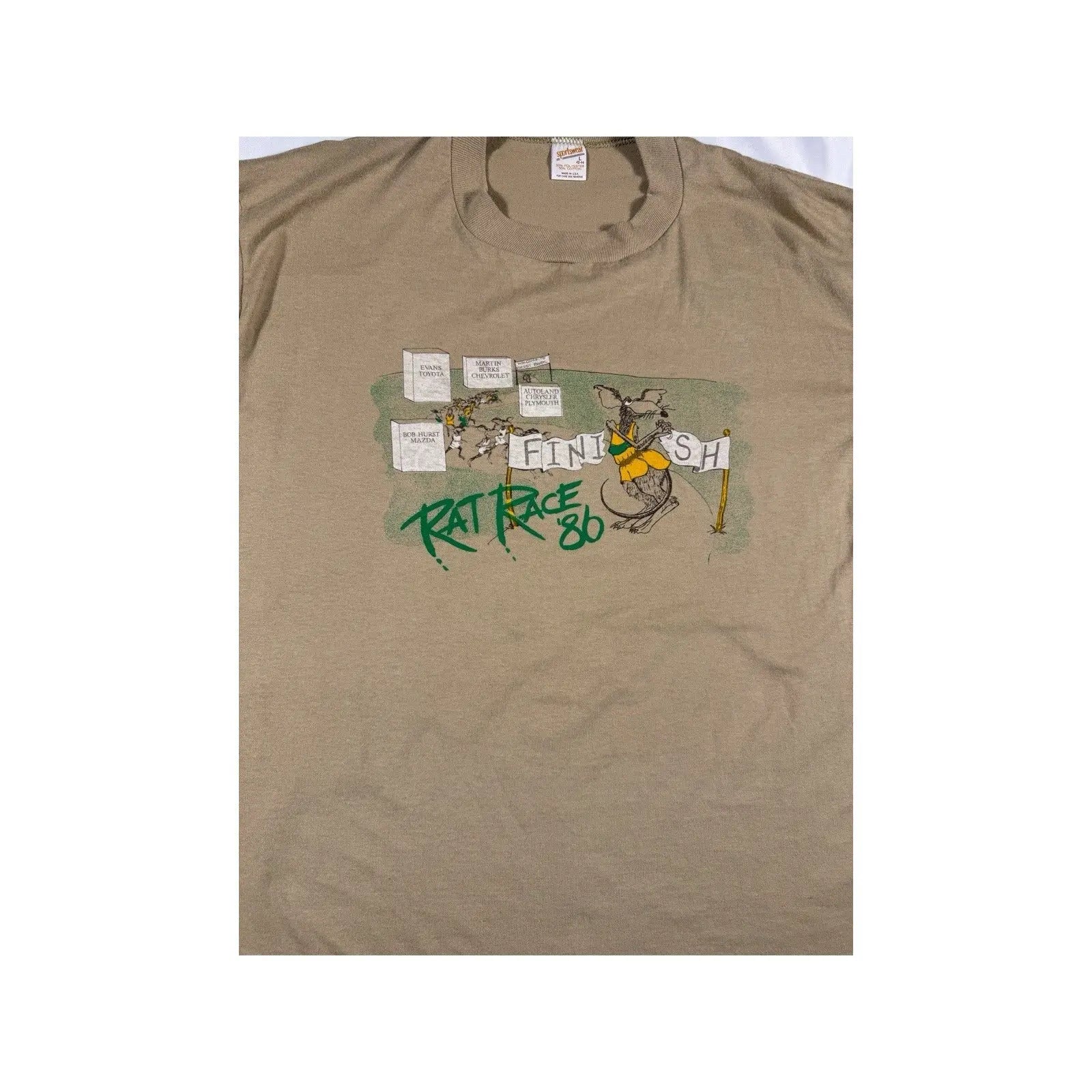 Unisex Vintage 1986 Rat Race Marathon Longsleeve Shirt - Offline Garments